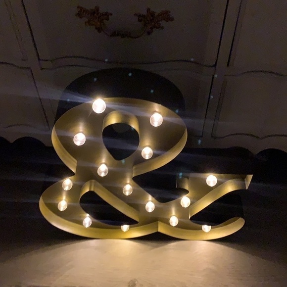 Marquee light threshold gold large‎ retro mid century modern home decor metal - Picture 4 of 16